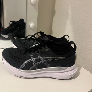ASICS Gel Kayano Black and White Athletic Shoes